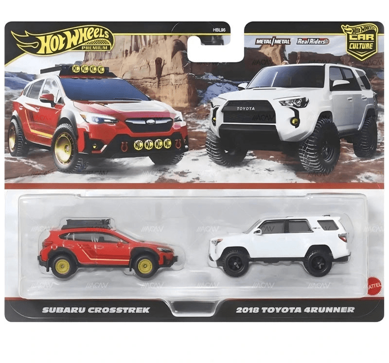 Hot Wheels Premium 1:64 2 Pack Subaru Crosstrek 18 Toyota 4Runner