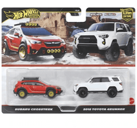 Thumbnail for Hot Wheels Premium 1:64 2 Pack Subaru Crosstrek 18 Toyota 4Runner