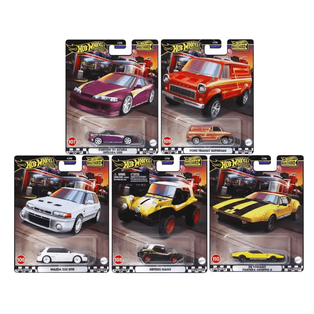 Hot Wheels Premium 1:64 Boulevard 2024 Assortment 4 Complete Set 1-5