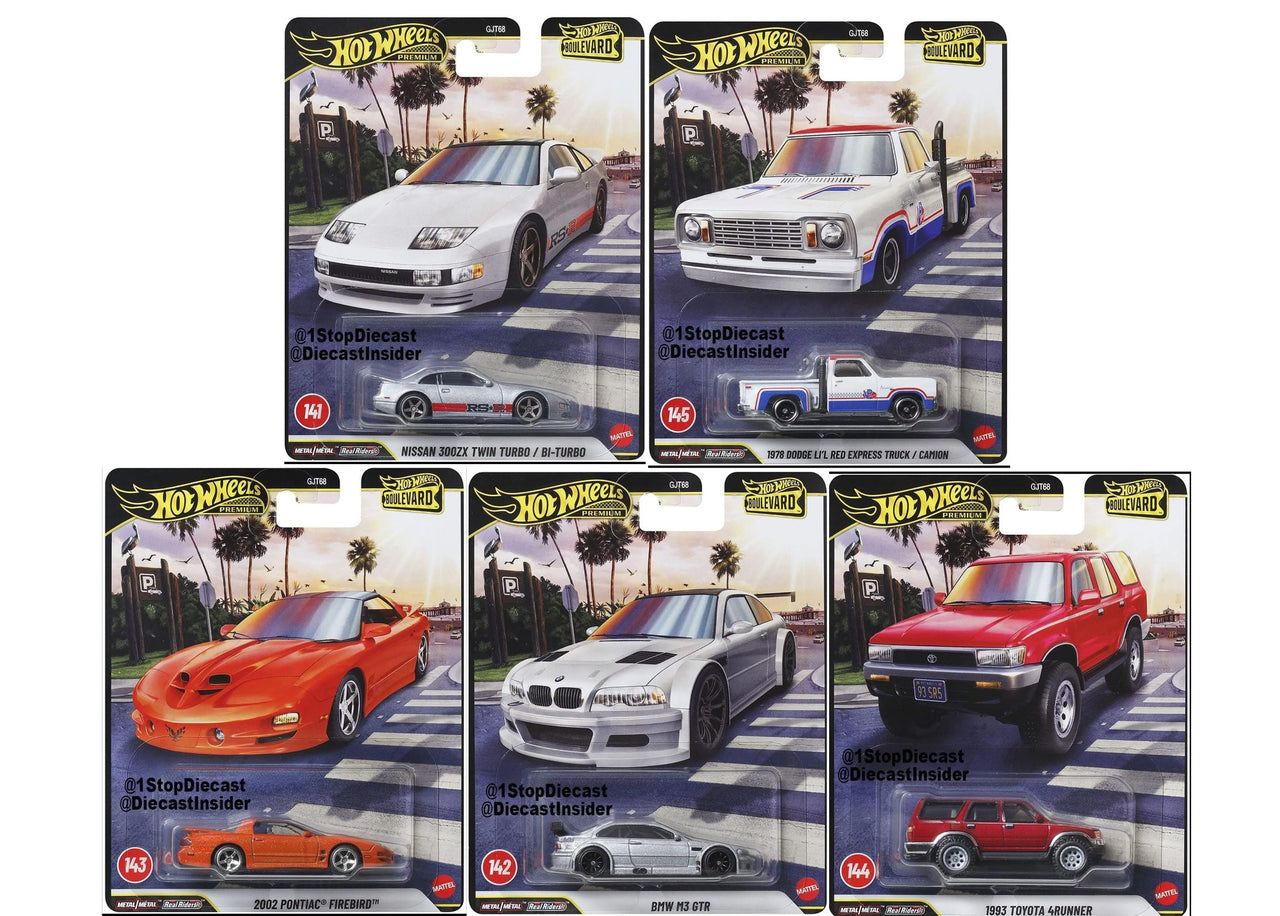 Hot Wheels Premium 1:64 Boulevard 2026 Assortment 1 Complete Set 1-5