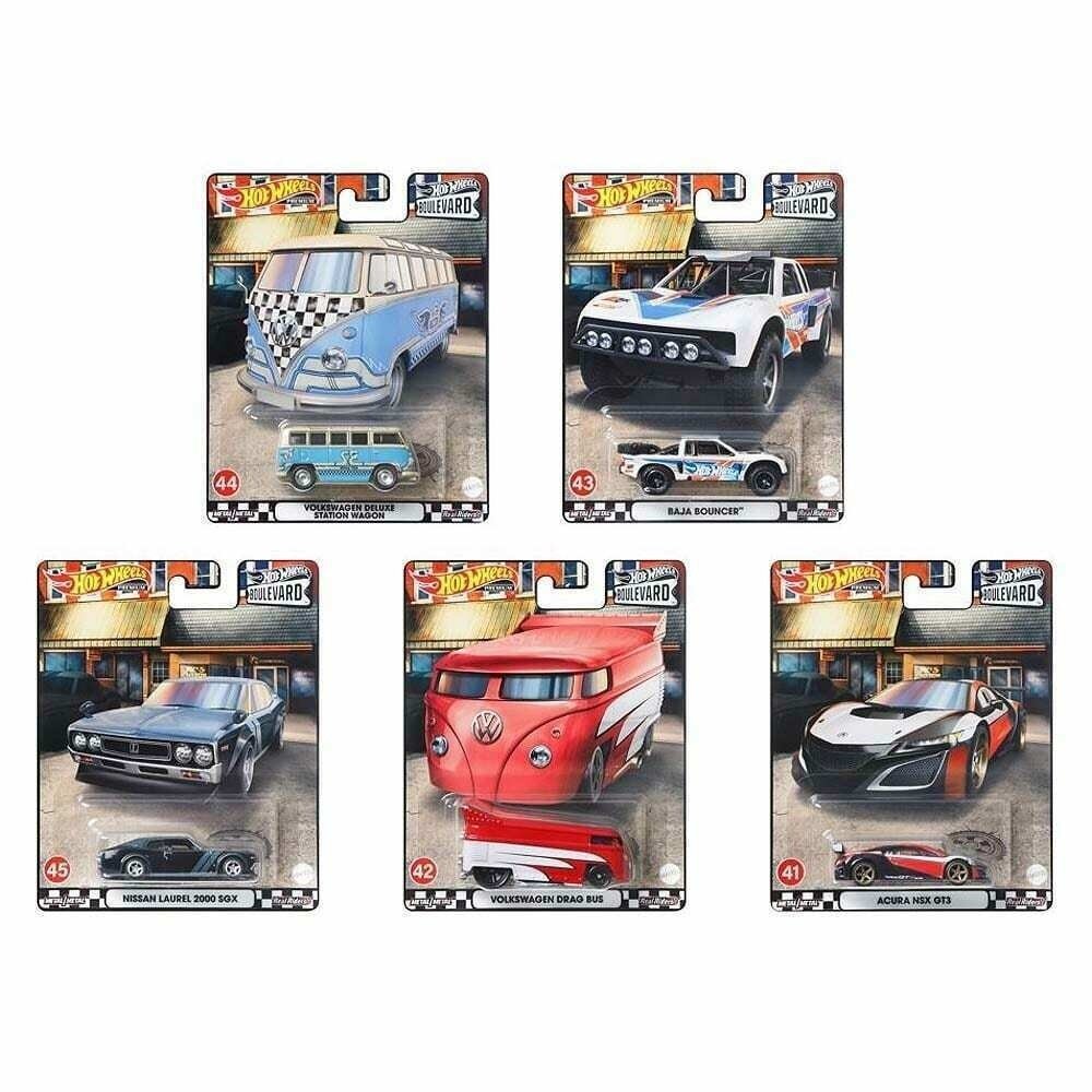 Hot Wheels Premium 1:64 Boulevard Series #41-45 Complete Set 1-5