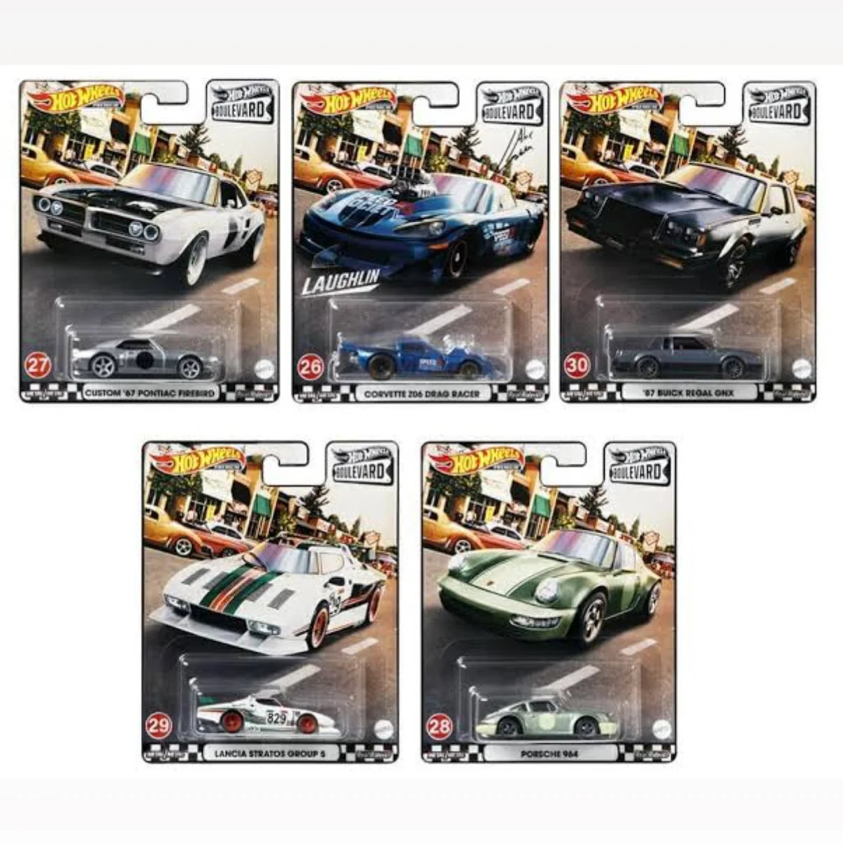Hot Wheels Premium 1:64 Boulevard Series #26-30 Complete Set 1-5