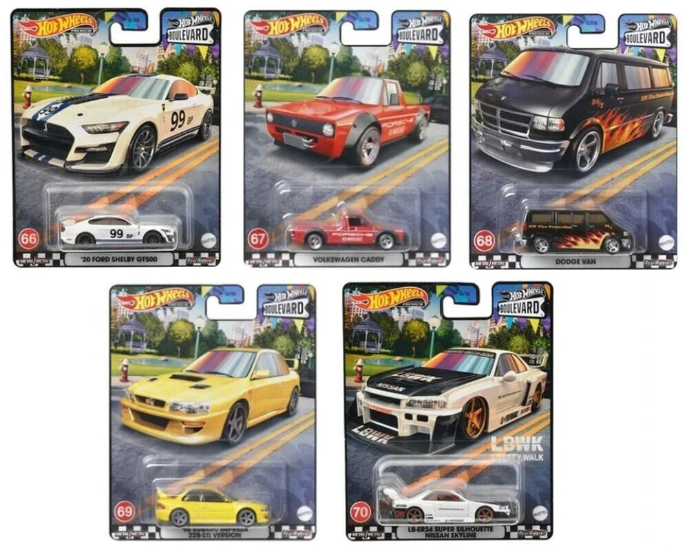 Hot Wheels Premium 1:64 Boulevard Series #66-70 Complete Set 1-5