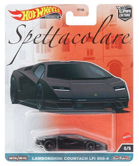Thumbnail for Hot Wheels Premium 1:64 Car Culture 2023 Spettacolare Lamborghini Countach LPI 800-4 BLACK CHASE