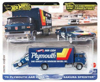 Thumbnail for Hot Wheels Premium 1:64 Car Culture Team Transport 70 Plymouth AAR Cuda Sakura Sprinter