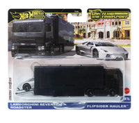 Thumbnail for Hot Wheels Premium 1:64 Car Culture Team Transport Lamborghini Reventon Roadster / Flipside Hauler