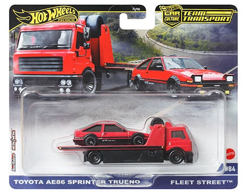 Hot Wheels Premium 1:64 Car Culture Team Transport Toyota AE86 Sprinter Trueno / Fleet Street