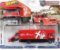 Thumbnail for Hot Wheels Premium 1:64 Car Culture Team Transport Alfa Romeo 155 V6 Ti Fleet Flyer