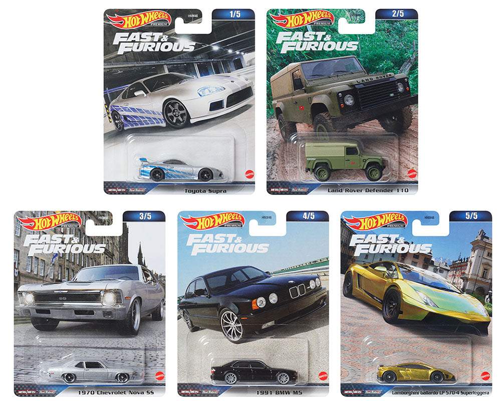 Hot Wheels Premium 1:64 Fast & Furious 2023 D Case Complete Set 1-5