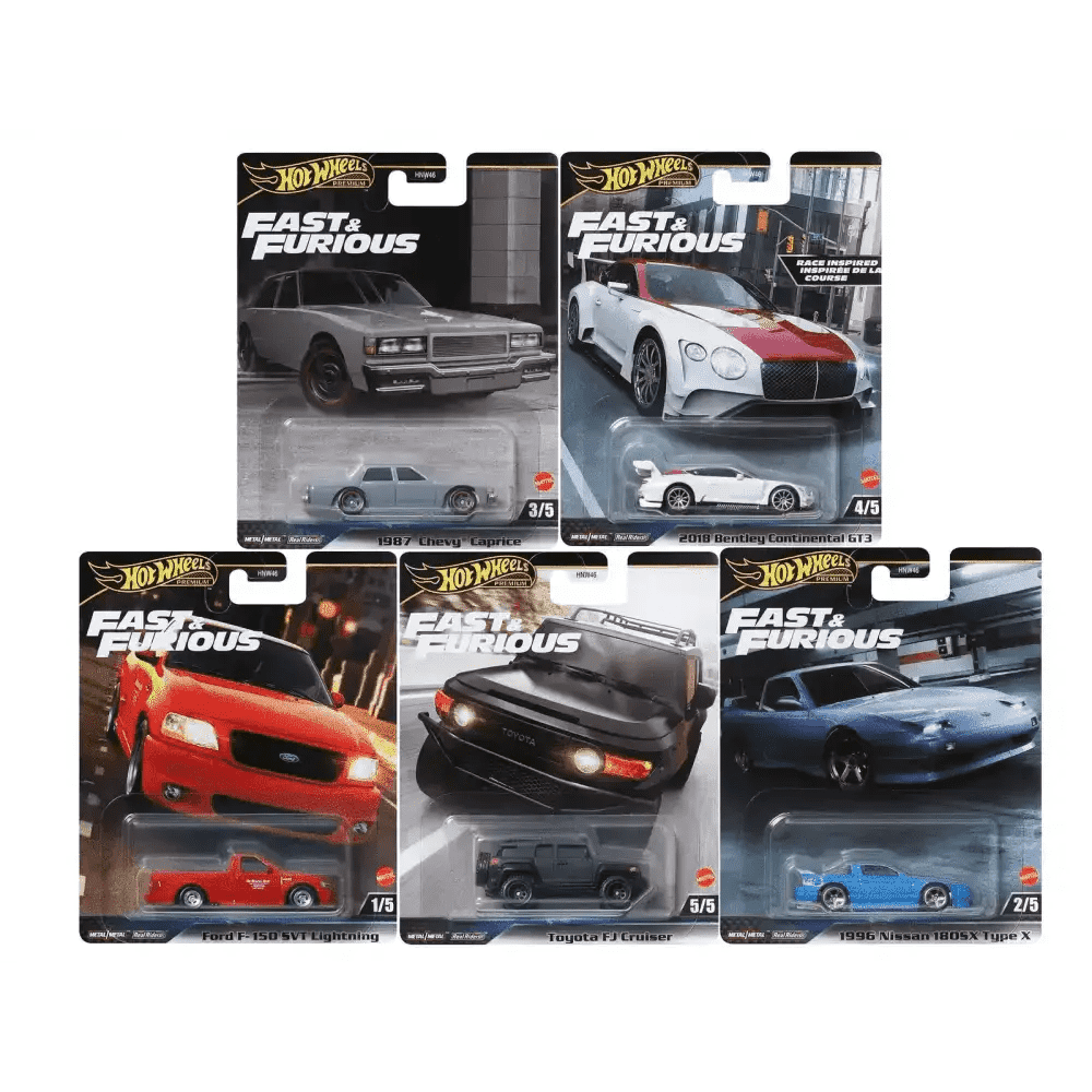 Hot Wheels Premium 1:64 Fast & Furious 2024 Mix H Complete Set 1-5