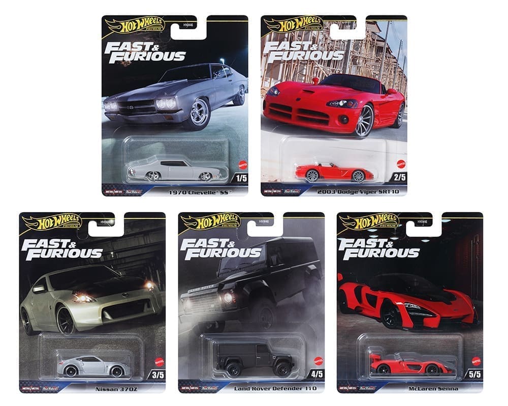 Hot Wheels Premium 1:64 Fast & Furious 2024 Mix J Complete Set 1-5