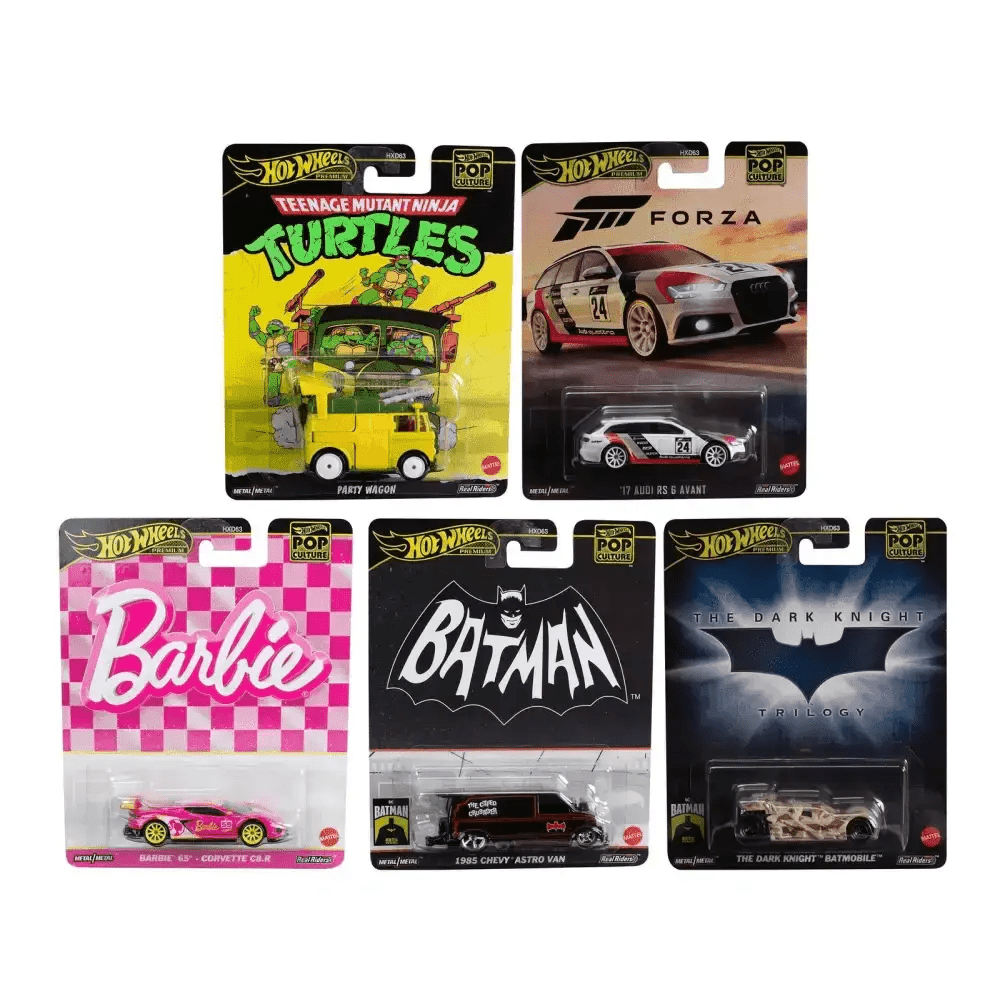 Hot Wheels Premium 1:64 Pop Culture 2024 E Assortment Complete Set 1-5