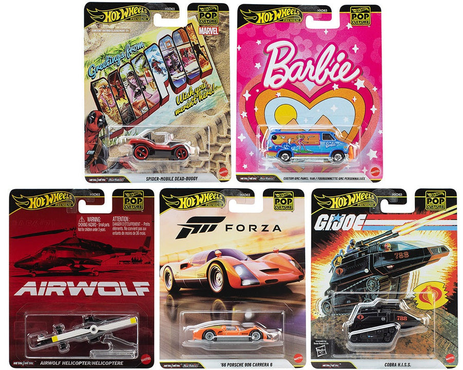 Hot Wheels Premium 1:64 Pop Culture 2026 Assortment Q Complete Set
