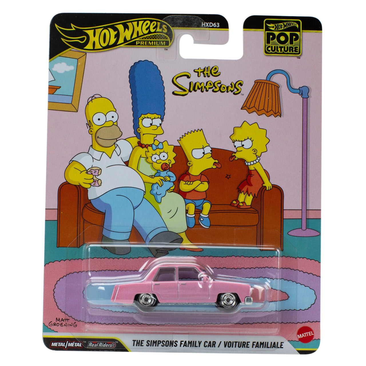 Hot Wheels Premium 1:64 Pop Culture 2026 The Simpsons Family Car