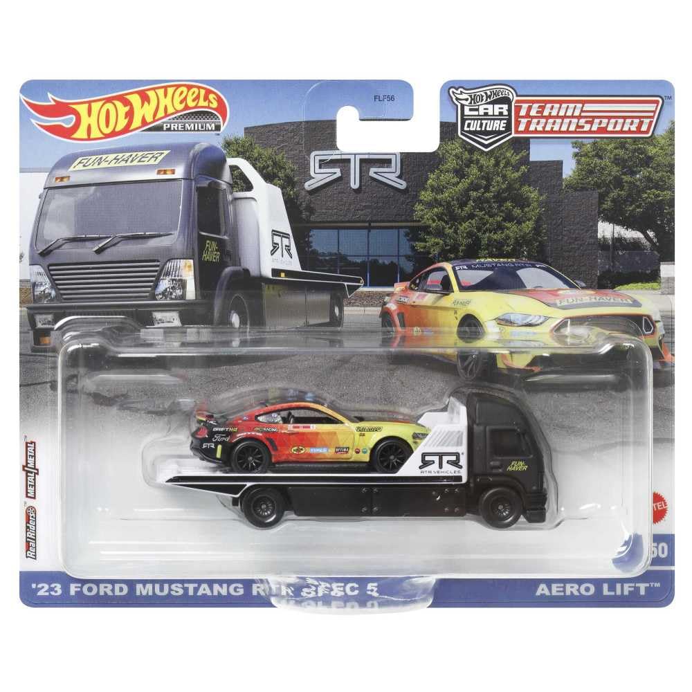 Hot Wheels Premium 1:64 Team Transport 23 Ford Mustang RTR Spec 2 Aero Lift