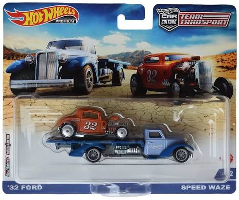 Hot Wheels Premium 1:64 Team Transport 32 Ford Speed Waze