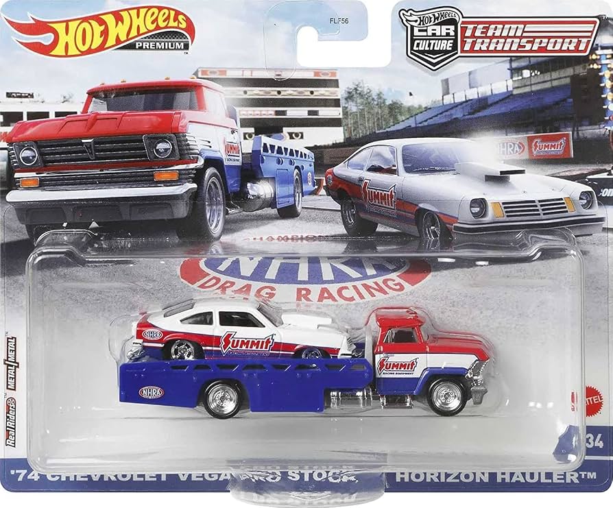 Hot Wheels Premium 1:64 Team Transport 74 Chevrolet Vega Pro Horizon Hauler
