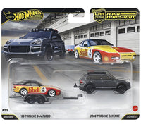Thumbnail for Hot Wheels Premium 1:64 Team Transport 89 Porsche 944 Turbo / 2008 Porsche Cayenne