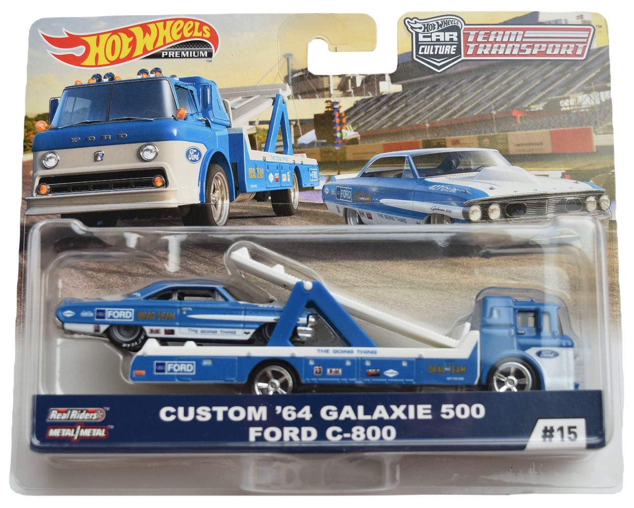 Hot Wheels Premium 1:64 Team Transport Custom 64 Galaxie 500 Ford C-800