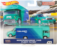 Thumbnail for Hot Wheels Premium 1:64 Team Transport Falken Mercedes Benz 190E Fleet Flyer