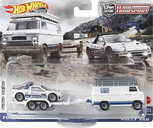 Hot Wheels Premium 1:64 Team Transport Ford RS200 Rally Van