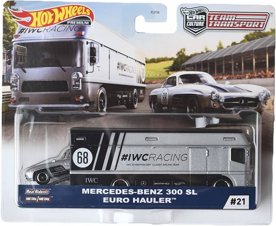 Hot Wheels Premium 1:64 Team Transport Mercedes Benz 300 SEL Euro Hauler