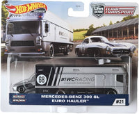 Thumbnail for Hot Wheels Premium 1:64 Team Transport Mercedes Benz 300 SEL Euro Hauler
