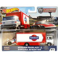 Thumbnail for Hot Wheels Premium 1:64 Team Transport Nissan Fairlady Z Sakura Sprinter