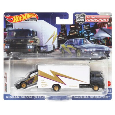 Hot Wheels Premium 1:64 Team Transport Nissan Silvia S13 Sakura Sprinter