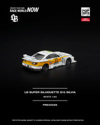 Thumbnail for (PRE-ORDER) Pop Race 1:64 Nissan LB SUPER SILHOUETTE S15 SILVIA WHITE NEW TOOLING