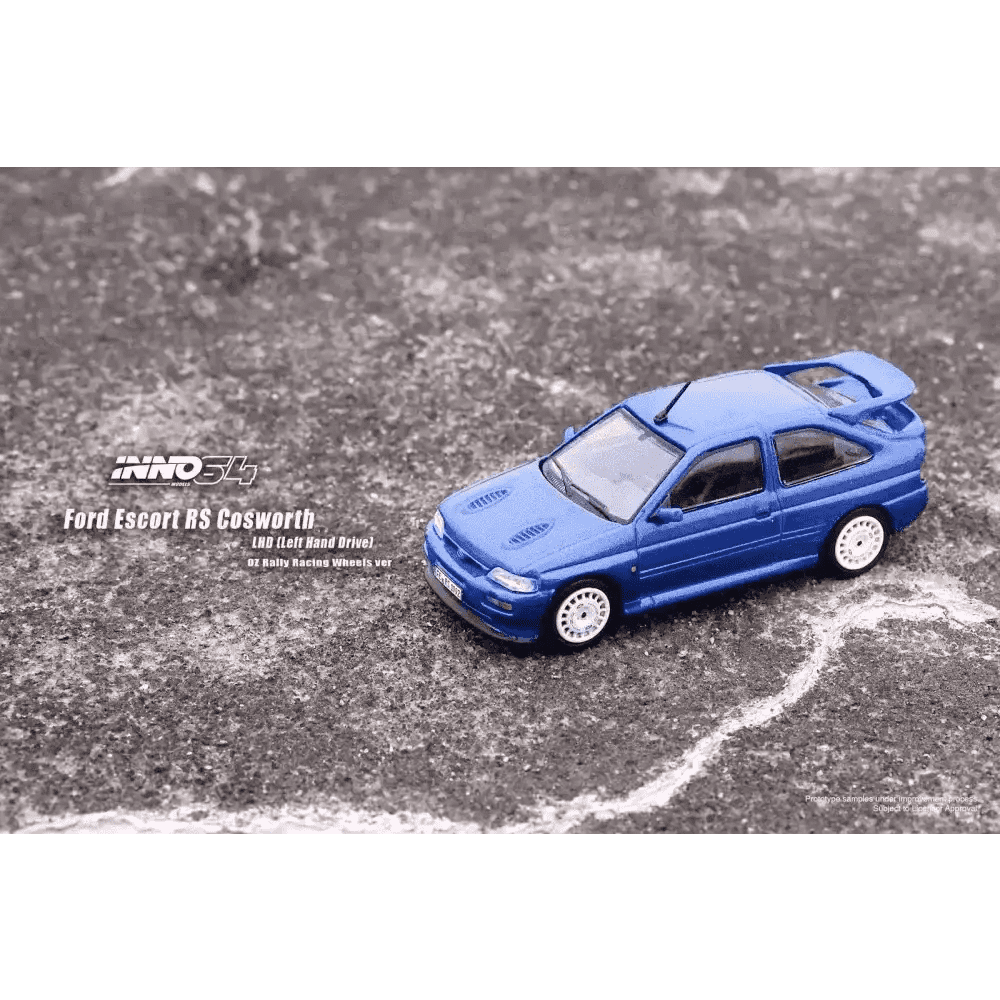 INNO64 1:64 Ford Escort RS Cosworth Blue w/ Oz Racing Wheels