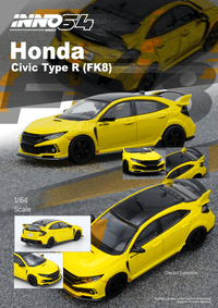 Thumbnail for INNO64 1:64 Honda Civic TYPE-R FK8 Yellow