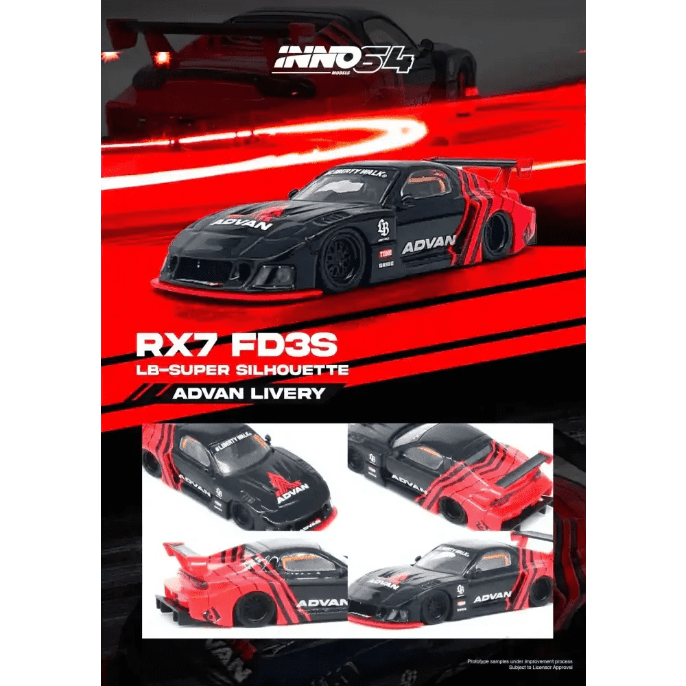 INNO64 1:64 LB-Super Silhouette Mazda FD3S RX-7 Advan Livery