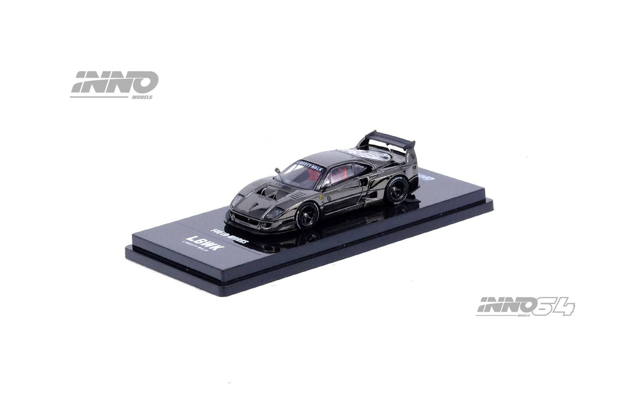 INNO64 1:64 LBWK Ferrari F40 Chrome Black