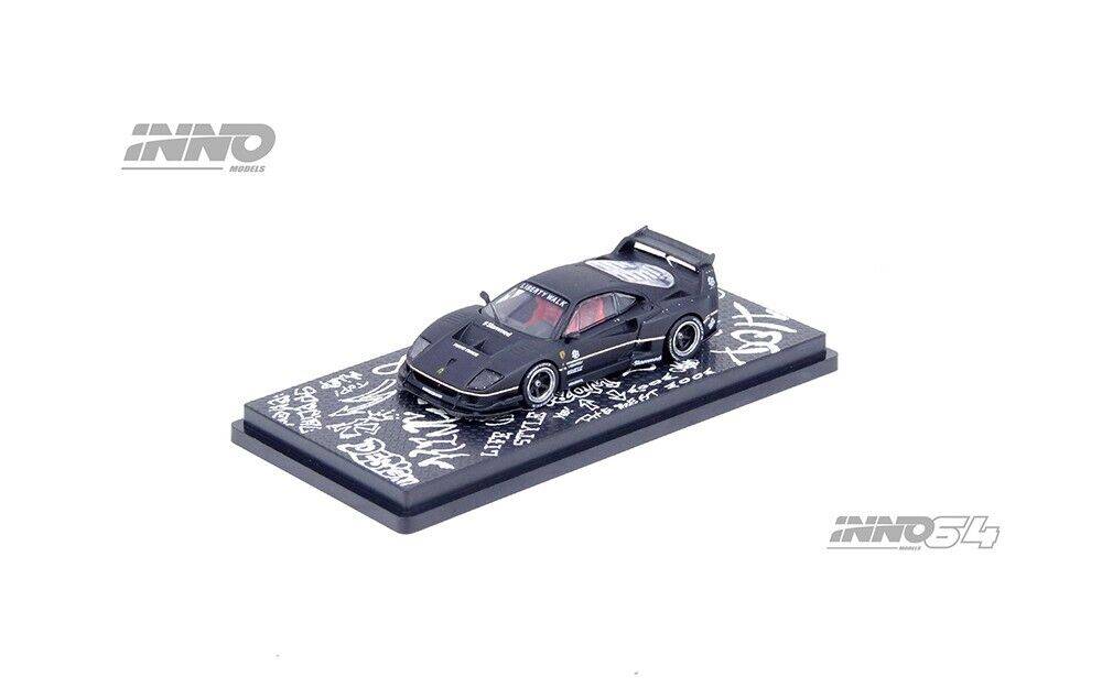 INNO64 1:64 LBWK Ferrari F40 Matte Black Hong Kong Toycar Salon 2023
