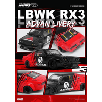 Thumbnail for INNO64 1:64 LBWK Mazda RX3 Savanna Advan Livery