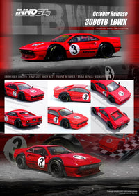 Thumbnail for INNO64 1:64 Liberty Walk Ferrari 308 GTB Red