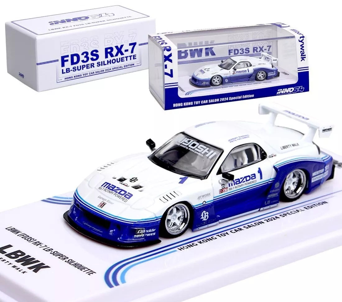 INNO64 1:64 MAZDA RX7 FD3S LB-SUPER SILHOUETTE Hong Kong Toy Car Salon 2024 Special Edition