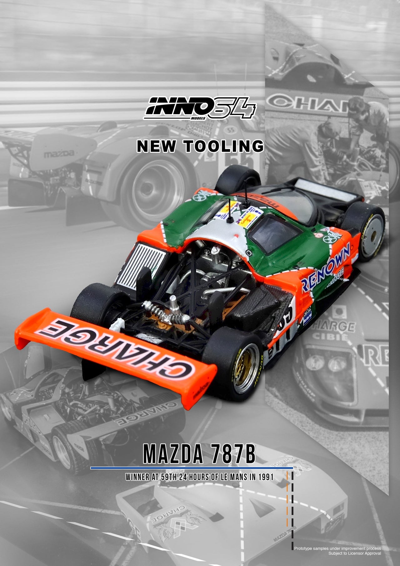INNO64 1:64 Mazda 787B Winner At 24 Hours Le Mans 1991 *NEW TOOLING*