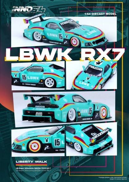 INNO64 1:64 Mazda RX7 FD3S LB-Super Silhouette HOBBY EXPO CHINA EXCLUSIVE