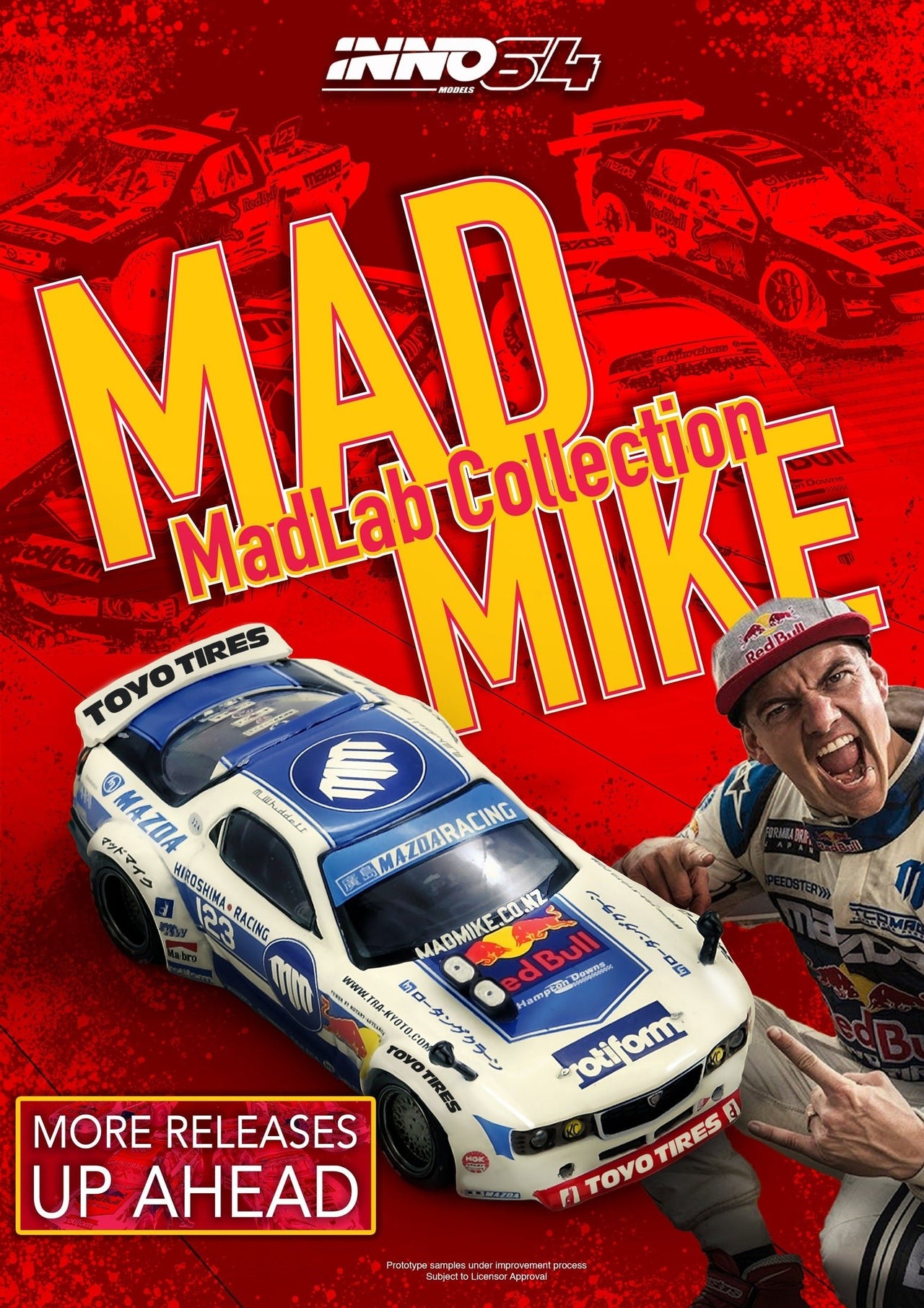 INNO64 1:64 Mazda RX7 FD3S "Pandem Rocket Bunny" MADBUL MADLAB COLLECTION 001