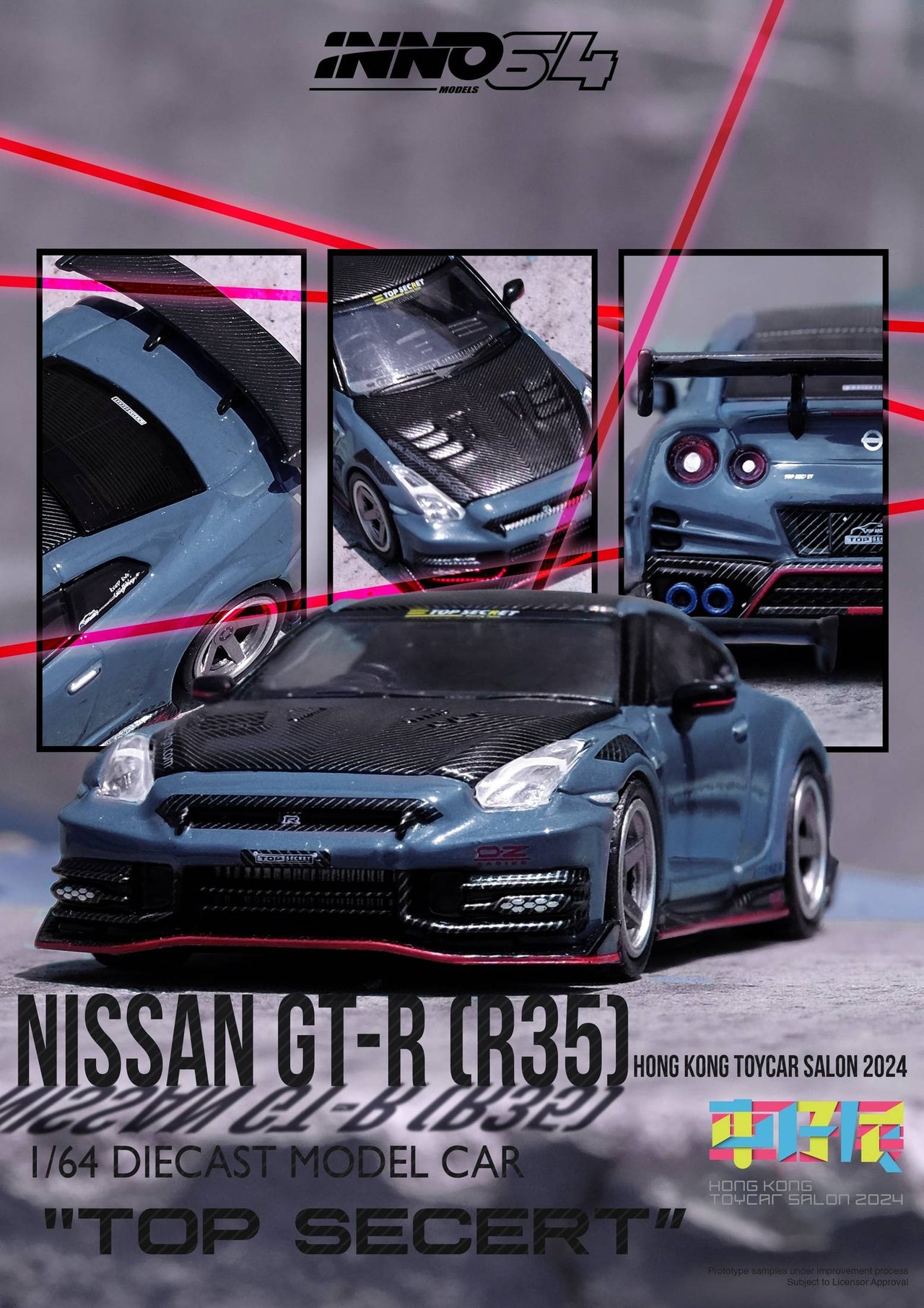 INNO64 1:64 NISSAN GT-R R35 NISMO 2024 Tuned by "TOP SECRET" Hong Kong Toy Car Salon Special Edition