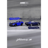 Thumbnail for INNO64 1:64 Nissan Fairlady Z S30 Blue w/ Carbon Hood