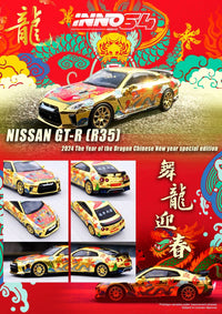 Thumbnail for (PRE-ORDER) INNO64 1:64 Nissan GT-R (R35) Year Of The Dragon Special Edition 2024 Chinese New Year Edition