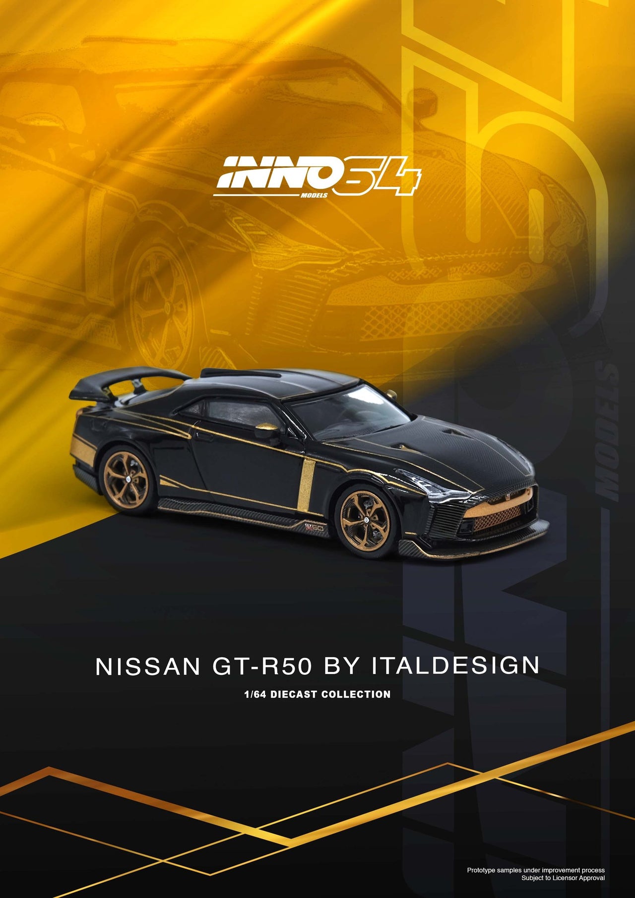 INNO64 1:64 Nissan GT-R50 By ITALDESIGN Black