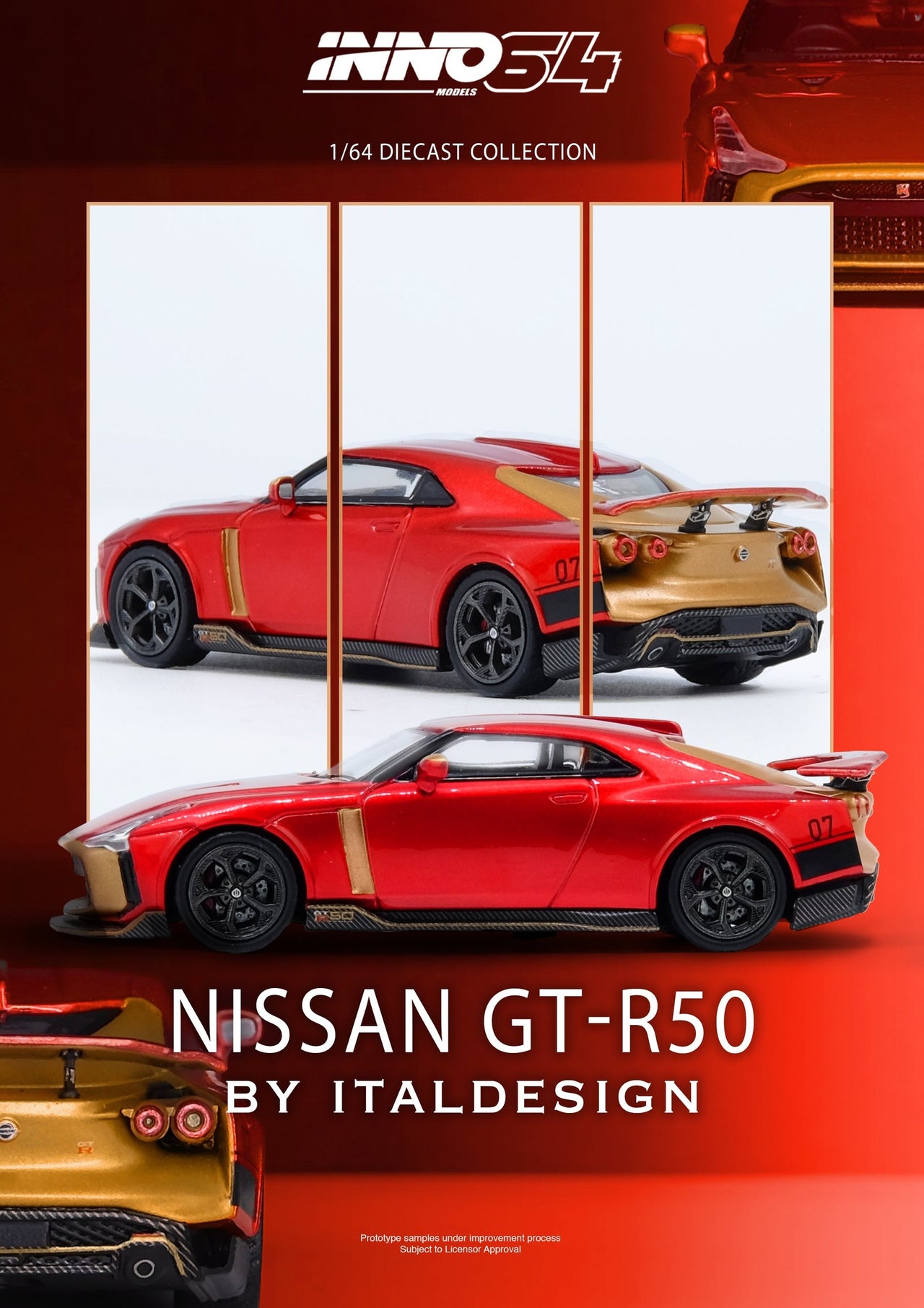 INNO64 1:64 Nissan GT-R50 by Ital Design Red