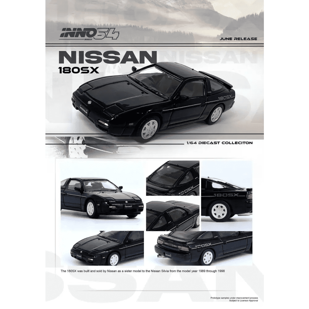 INNO64 1:64 Nissan S13 180SX Black