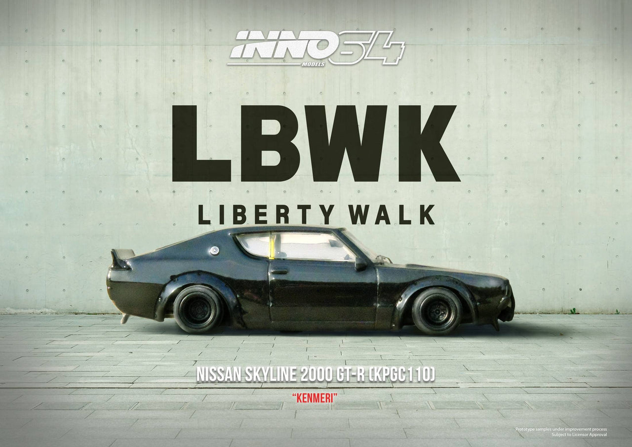 INNO64 1:64 Nissan Skyline 2000 GT-R KPGC110 "KENMERI" Black