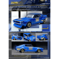 Thumbnail for INNO64 1:64 Nissan Skyline 2000 GT-R KPGC110 Racing Concept Blue