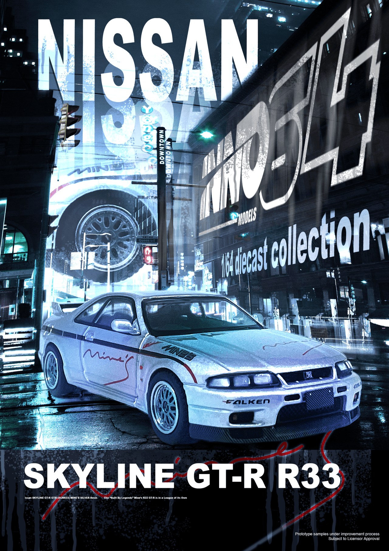 INNO64 1:64 Nissan Skyline GT-R R33 Tuned By Mines